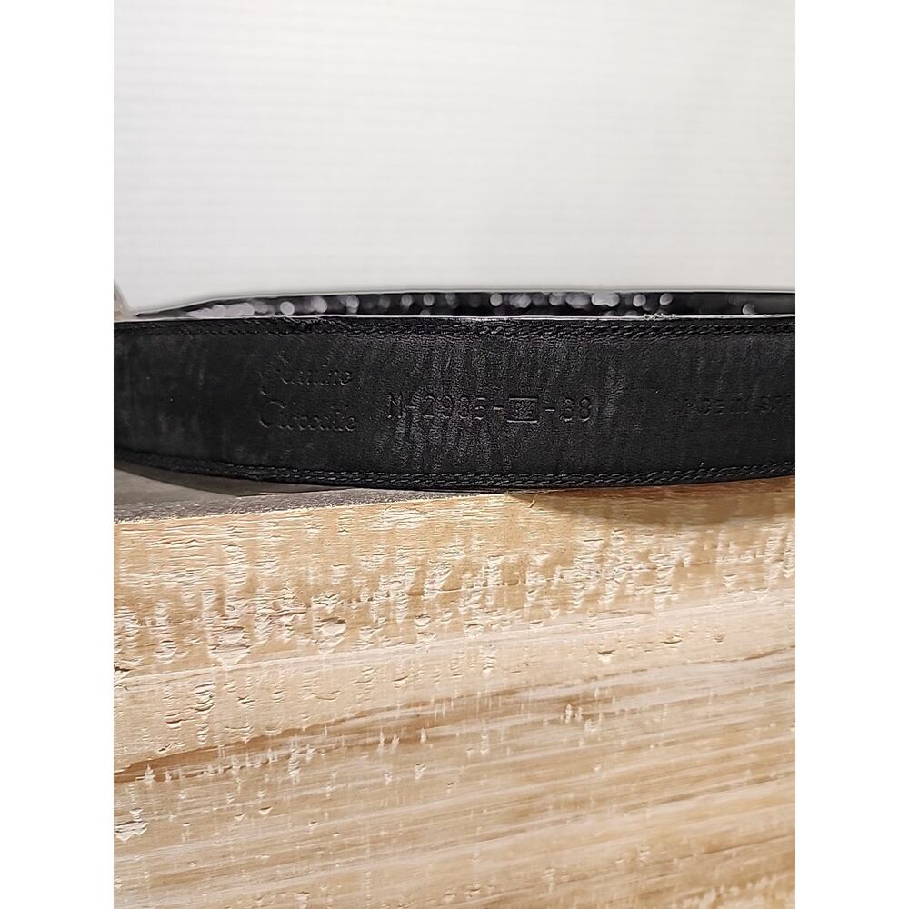 J Deegan 925 Equestrian Belt 4 Piece 1" Buckle Set Black Crocodile Leather 38" - Picture 8 of 12